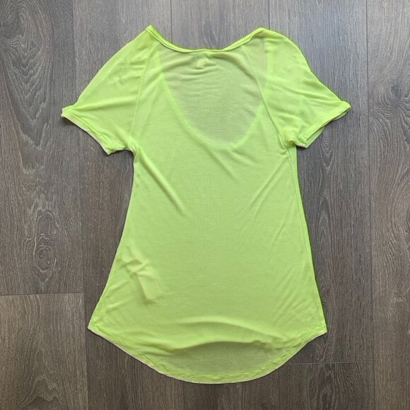 Aritzia Wilfred T-shirt Short sleeve Crew neck Yellow Size XS - Picture 7 of 7